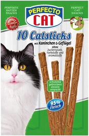Perfecto Cat Snack Sticks Poultry & Rabbit 10pcs kaina