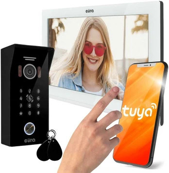 WIDEODOMOFON EURA VDP-99C5 balta, WiFi, RFID, TUYA