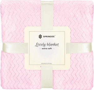 Pledas Springos Lovely Blankets Extra Soft, rožinis, 160 cm x 200 cm
