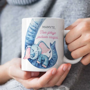 Puodelis "Mamytės glėbyje"