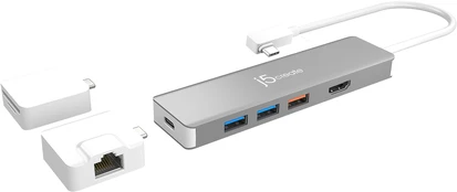 J5Create USB-C MODULAR MULTI-ADAPTER/WITH 2 KITS kaina
