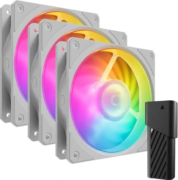 Cooler Master CooMas Mobius 120P ARGB 3-Pack Baltas (baltas)