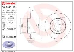BREMBO 08.7627.11 Brake Disc kaina