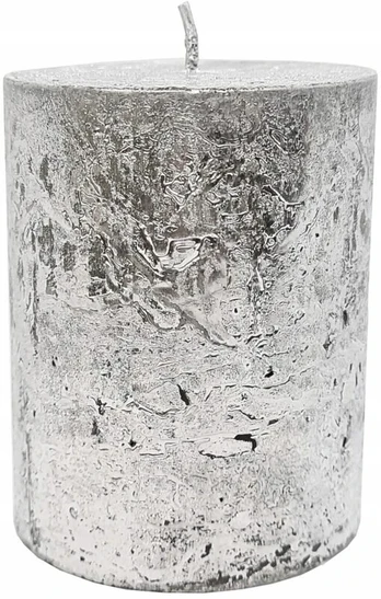 Dekoratyvinė žvakė Rustic sidabrinė Artman 9cm žvakutė
