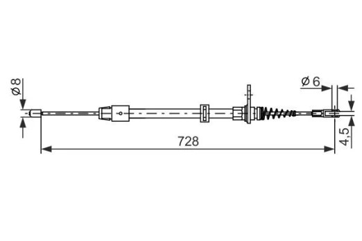 Trosas, stovėjimo stabdys BOSCH 1 987 482 301