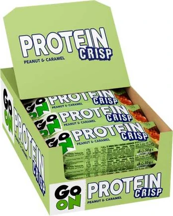 Proteino batonėlis GO ON CRISP Peanut&Caramel, 50 g x 24 vnt.