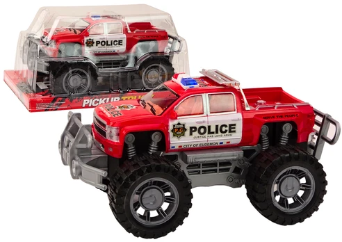 Žaislinis policijos visureigis, raudonas