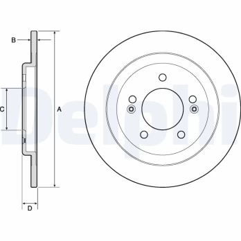 DELPHI BG4749C Brake Disc