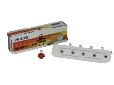 Lemputė 12V 1.1W BAX8.4d/1.5 oranžinis korpusas kaina