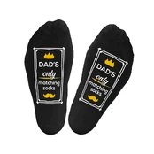 Kojinės su spauda ant padų "Dad's only matching socks"