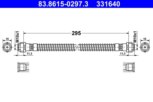 stabdžių žarnelė ATE 83.8615-0297.3