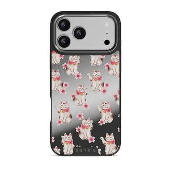 Maneki Neko - iPhone 17 Pro Max Case, Elite Mirror Dark (MagSafe) / Gunmetal