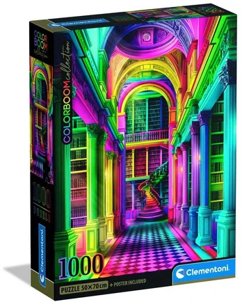 Clementoni CLE puzzle 1000 CompactColorBoom Athenaeum 37062