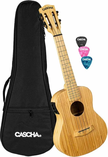Elektro-akustinė koncertinė ukulelė Cascha Bamboo Natural HH 2313E