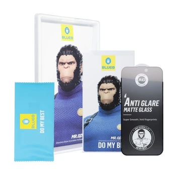 5D grūdintas stiklas Mr. Monkey Glass – Apple iPhone 16 juodas (stiprus matinis)
