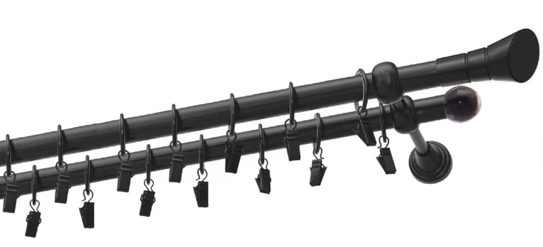 Karnizo komplektas Olimp Cosmo, 360 cm, Ø 19 mm, juoda