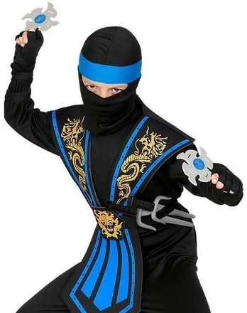 Widmann Blå ninja kostume