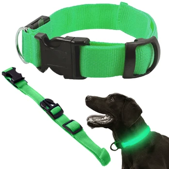 Šviečiantis LED antkaklis šunims ir katėms, 59 cm, žalias