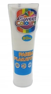 Balta plakatų dažų tūbelė 30ml