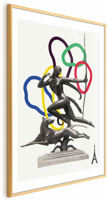 Artgeist Plakatas - Collage Graphic - Woman Shooting a Bow