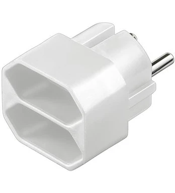 Dwójnik elektrinis rozgałęźnik 230V Goobay balta