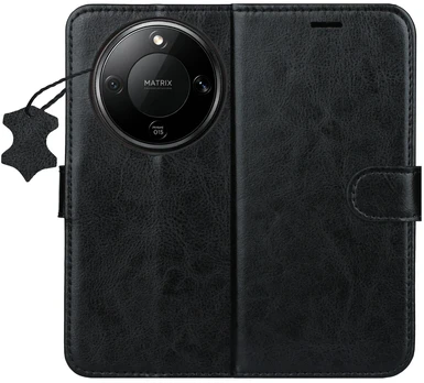 Dėklas Telforceone Smart Luxe leather case for Honor Magic 8 Lite juodas