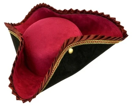 Widmann Deluxe Piratų skrybėlė – bordo tricornerhat