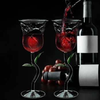 Rose Wine Glass Set