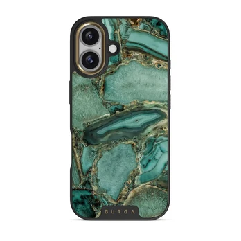 Ubud Jungle - Turquoise iPhone 17 Case, Elite Dark (MagSafe) / Gold