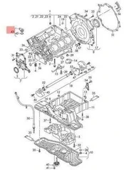 VAG ORIGINAL Dangtelis OE AUDI VW Audi A4 Avant S4 A5 S5 Kabriolet 059121155BK
