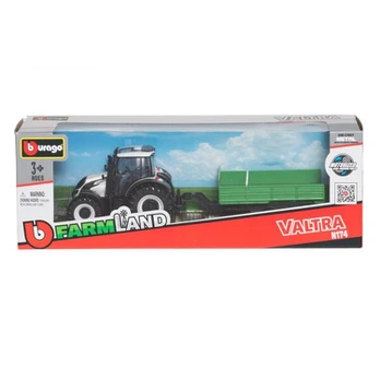 Vaikiškas traktorius su priekaba Valtra, raudonas