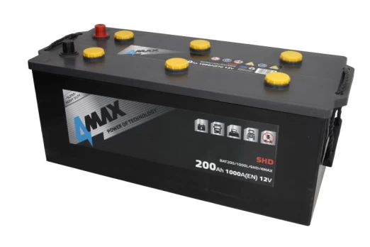 Akumuliatorius 4MAX BAT200/1000L/SHD/4MAX 12V 200Ah 1000A K+