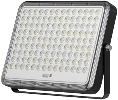 10W LED prožektorius su saulės baterija, juodas, 6000K, dimeriuojamas