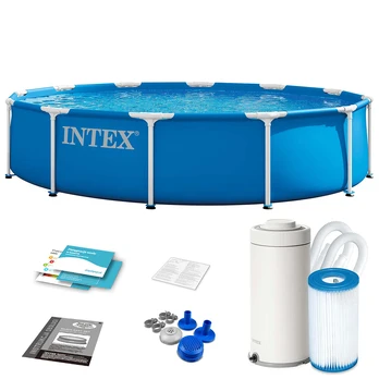 Frame garden pool round 366x76 cm with pump, INTEX 28212ND