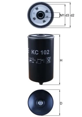 Kuro filtras MAHLE KC 102