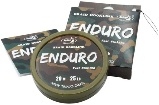 Valas pavadėliams Katran Enduro Braided hook links 20m
