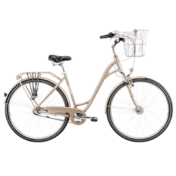 Bicycle ROMET Art Deco Classic, with front basket, beige (L)