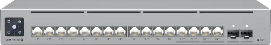 Šakotuvas UBIQUITI UniFi Switch Pro Max 16 PoE komutatorius