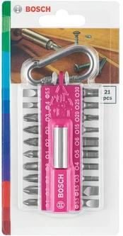 Bosch Schraubenziehersatz - 21 Stücke - torx phillips pozidriv hex