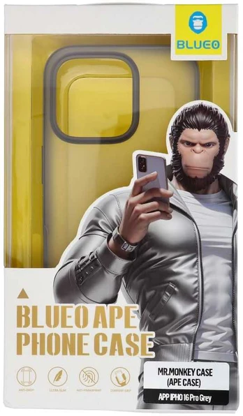 BLUEO APE telefono dėklas – Apple iPhone 16 Pro pilkas