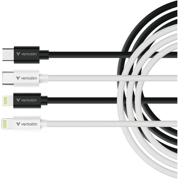 Kable Verbatim Sync & Charge USC-C do Lightning essentials 27W juoda / balta 2vnt.. 32392