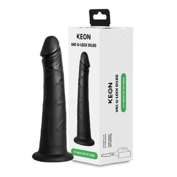 Kiiroo Keon Vacuum-Lock Silicone Attachment 19 cm Black - Anatomical Model
