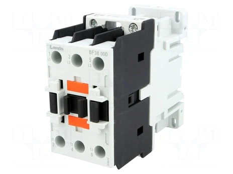Contactor: 3-pole | NO x3 | 24VDC | 38A | DIN | BF | screw terminals | 690V