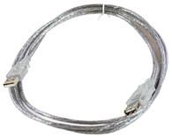 USB laidas MicroConnect USB-A - USB-A 0,5 m skaidrus (USBAAF05T)