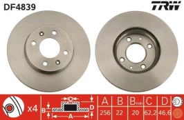 TRW DF4839 Brake Disc kaina