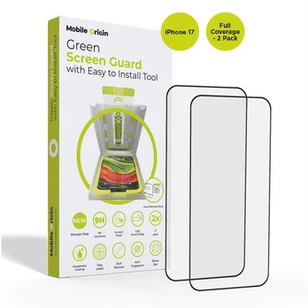 Mobile Origin Screen Guard with easy applicator, full coverage, 2 pack - iPhone 17