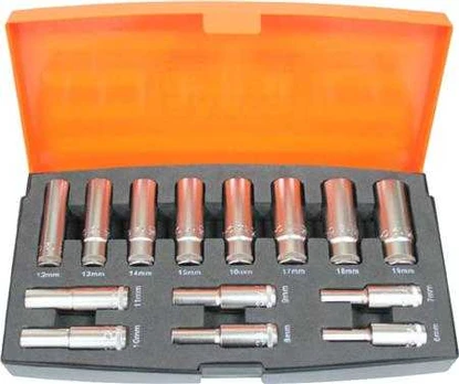 Bahco toppesæt 3/8" lang 14 dele 6-19mm