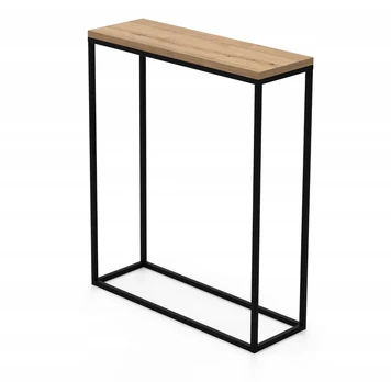 Elensen Stovas gėlėms lentyna konsolė metalinis juodas 70cm ąžuolo