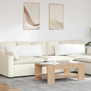 Sofa Pagalvės 2 pcs Balta 120 x 40 cm audinys