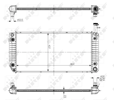 Variklio radiatorius NRF NRF 56093